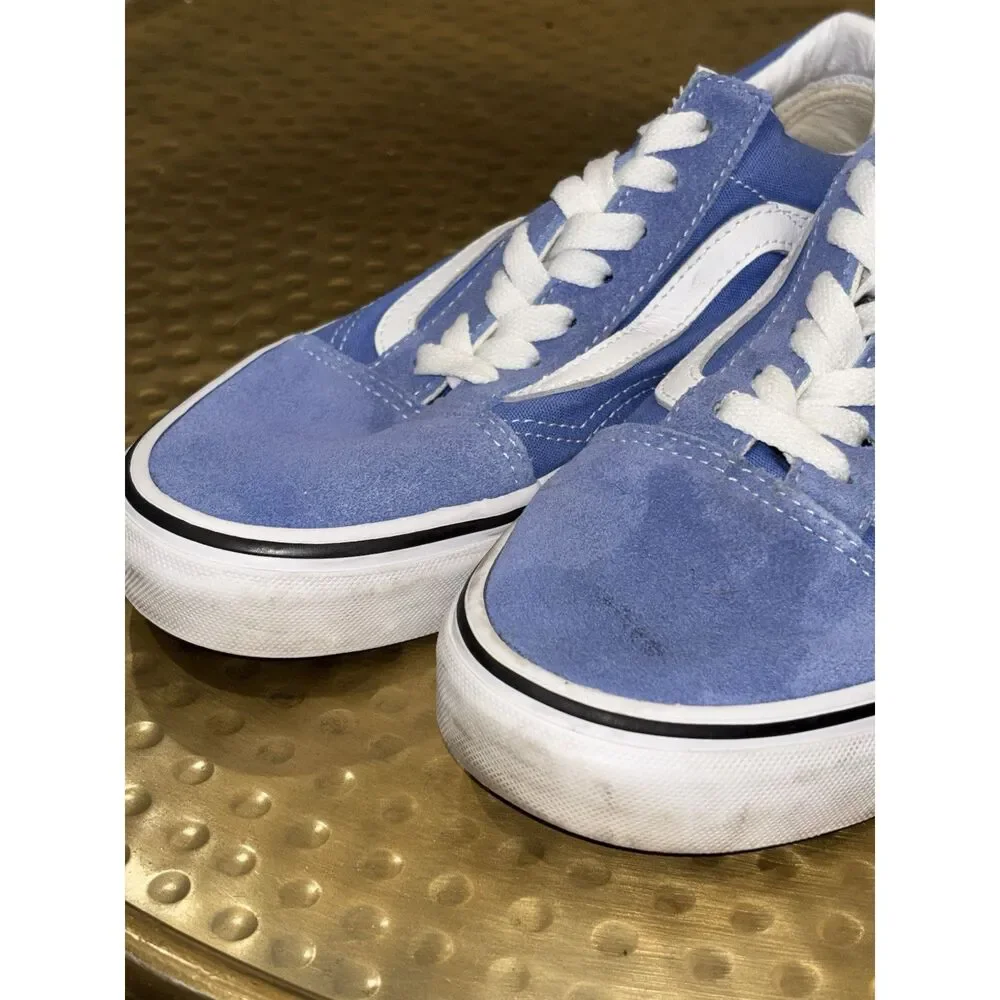 Vans Old Skool Blue White Canvas Men's Skate Casual Lace Up Sneakers